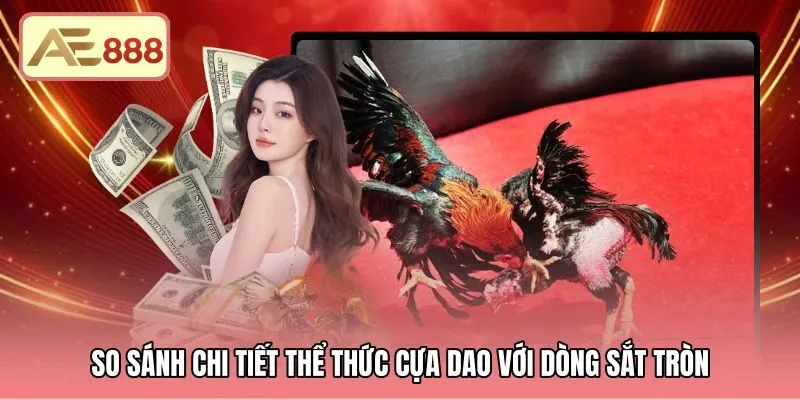 Sự khác biệt vết thương giữa cựa dao và cựa sắt tròn